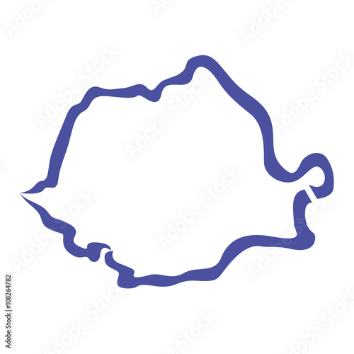 Carte Roumanie, contours
