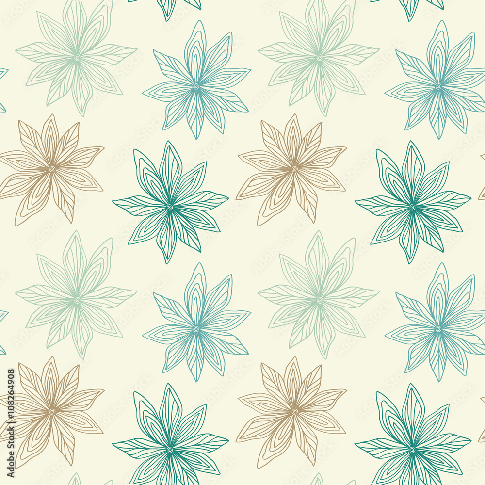 Floral Seamless Pattern with roses