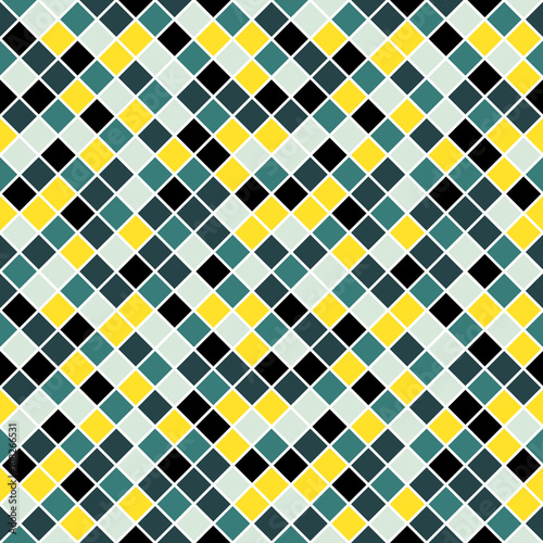 Seamless pattern made of colorful rhombuses with white lining