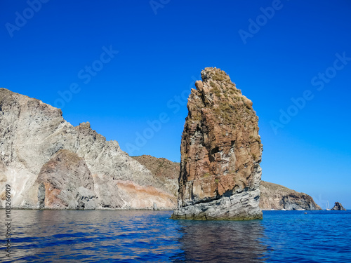 Rock between Volcano adn Lipari, Aolian islands