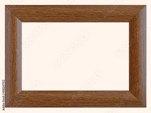 dark brown wooden frame over white