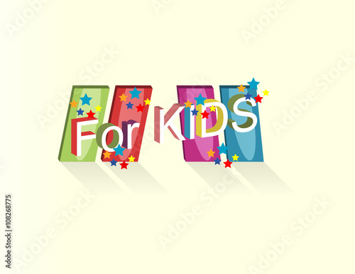 logo with the inscription for kids