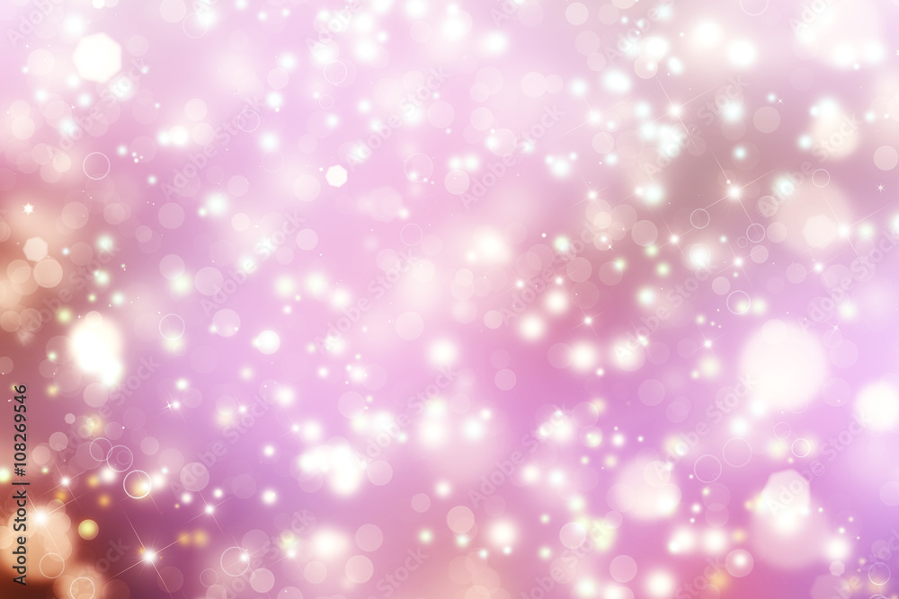 Glittery beautiful bokeh background with stars