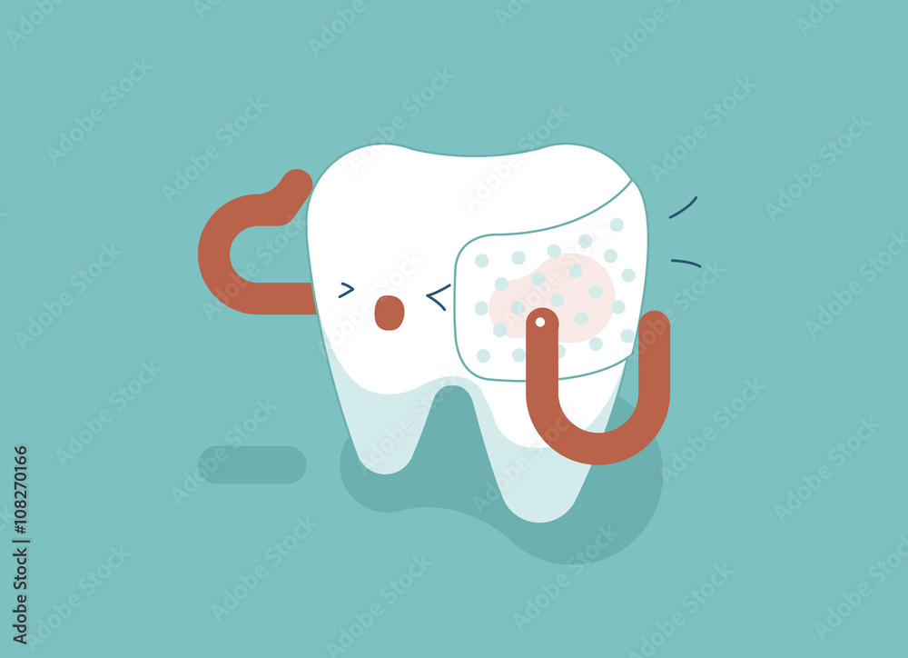 Toothache of dental concept Toothache of dental concept