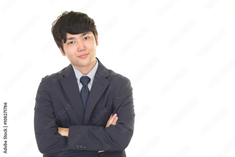 微笑むビジネスマン