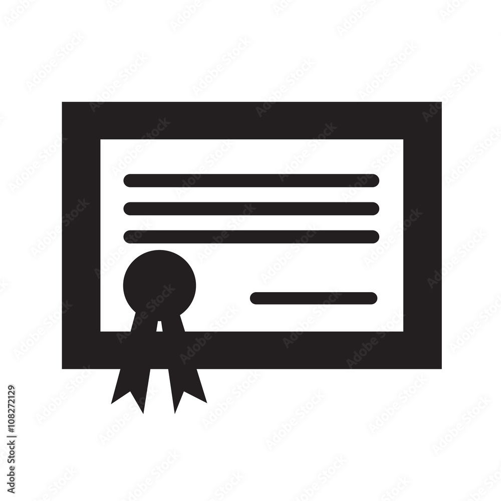 certificate icon Illustration design certificate icon Illustration design