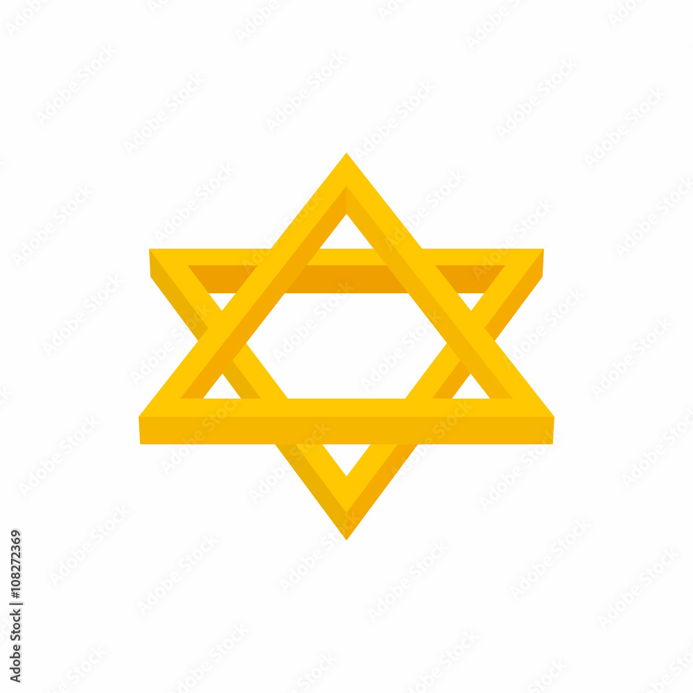 Star of David icon, cartoon style Star of David icon, cartoon style