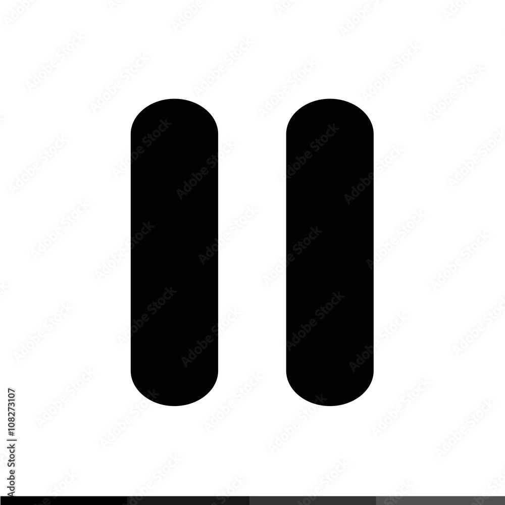 Pause Button Icon Illustration design Pause Button Icon Illustration design