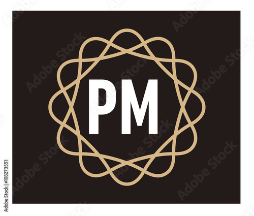 PM Initial Logo for your startup venture