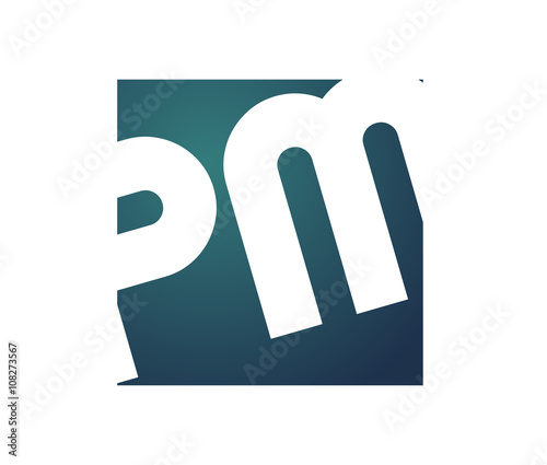 PM Initial Logo for your startup venture