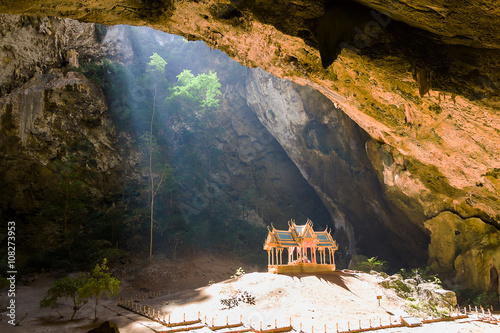 pavillion in the cave,Thailand photo