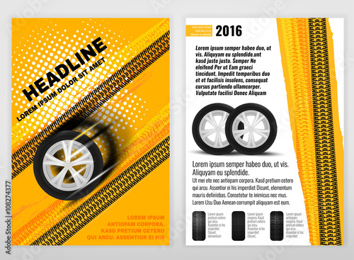 Grunge Tire A4 template 03 A