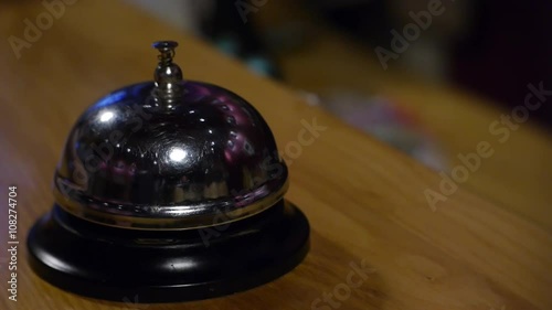 Shot of a Desk Bell in hotel