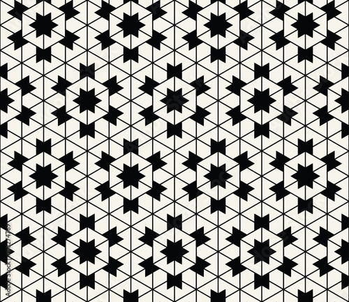 Flower hexagon seamless pattern background vector