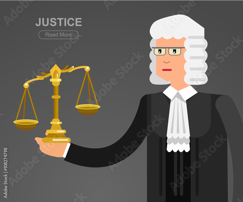 Law horizontal banner set with judical system elements isolated vector illustration