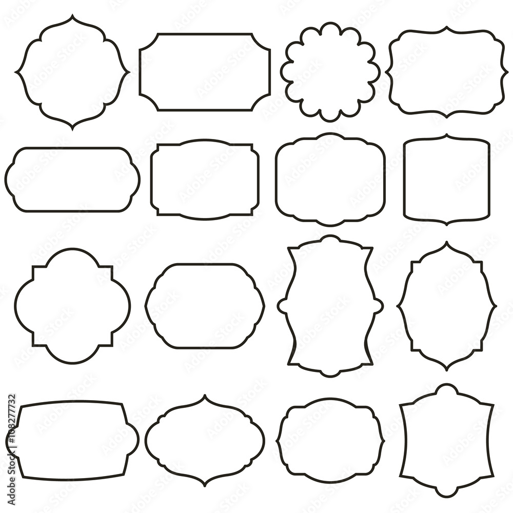 Fototapeta premium set of vector graphic frames