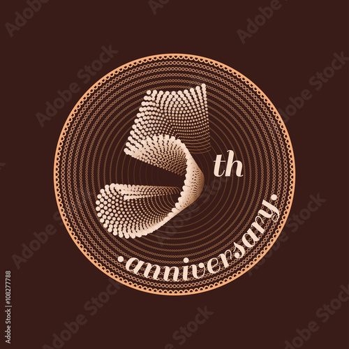 5 years anniversary vector icon