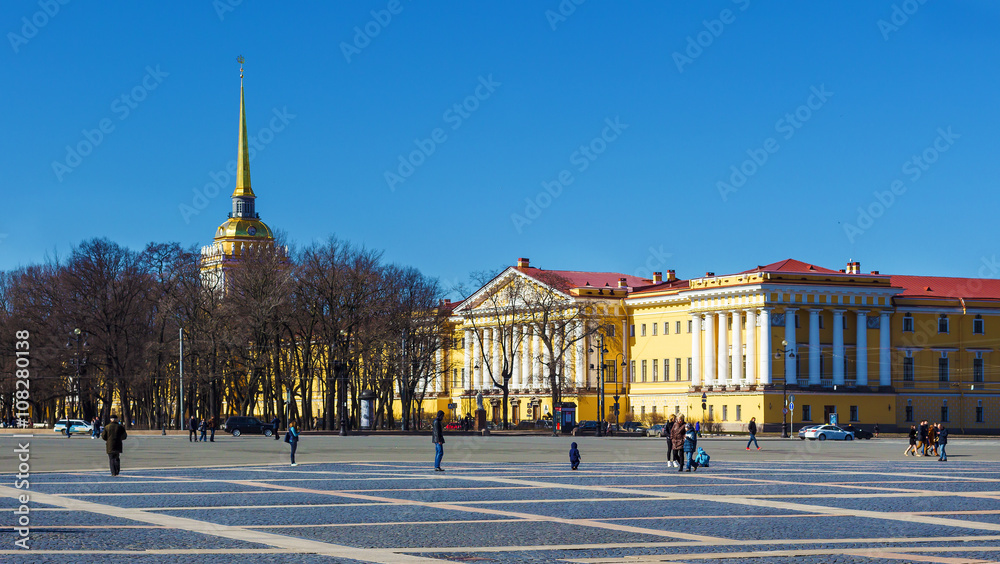 Εκτύπωση καμβά The Admiralty Building at the Palace Square in Saint Petersburg