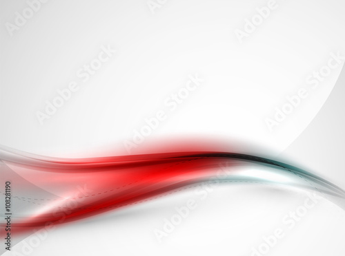 Red wave abstract background