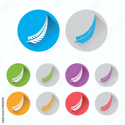 New Zealand Leaf Logo Icon