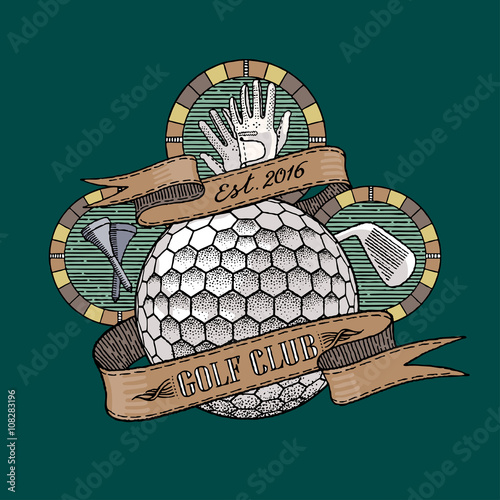 Golf club, golf course vector logo