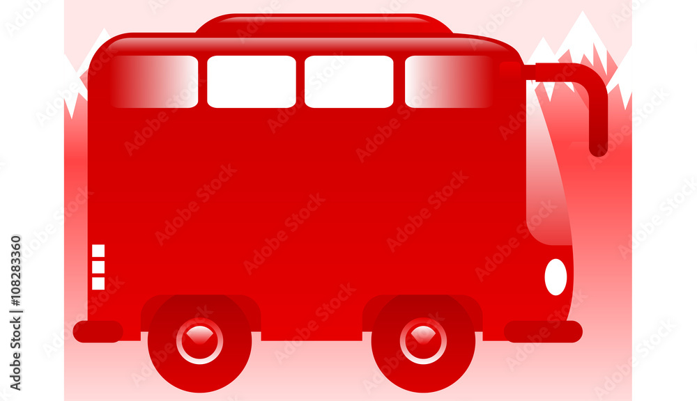 Bus transportation poster. Travel excursion poster Bus transportation poster. Travel excursion poster