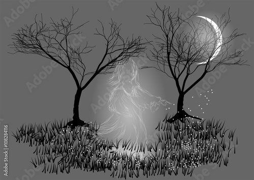 ghost on a rural path