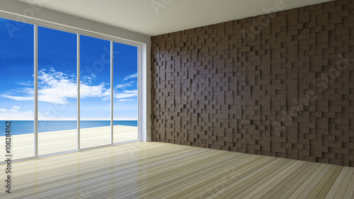 3ds rendered image of seaside room