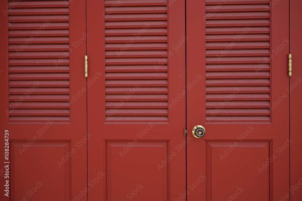 Door knob on a old wooden door. Door knob on a old wooden door.