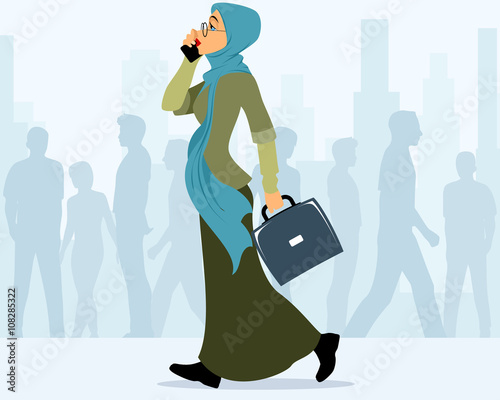 Three businesswomen in city