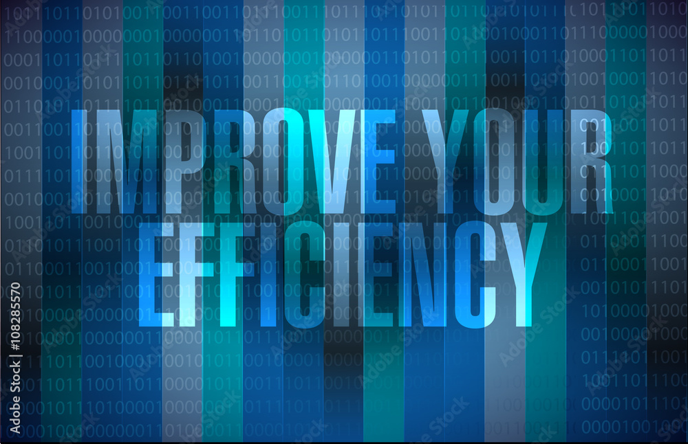Improve Your Efficiency binary background sign