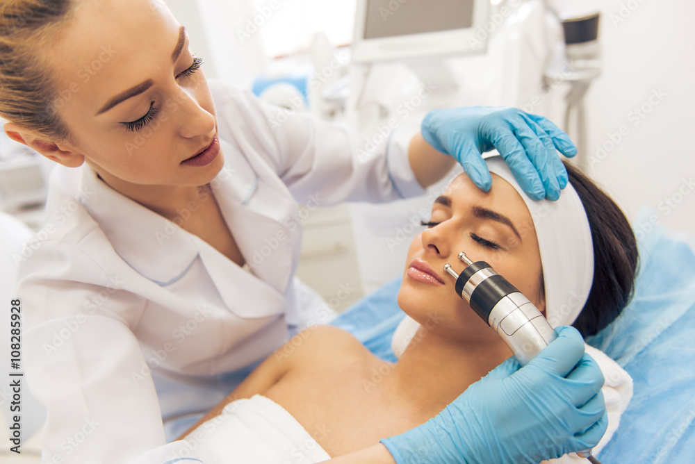 Woman at the cosmetician Woman at the cosmetician