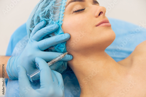 Woman at the plastic surgeon