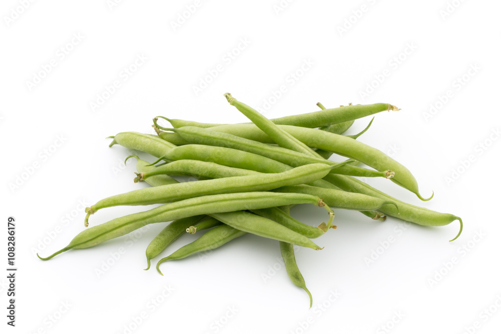 Green beans isolated on a white background. Green beans isolated on a white background.