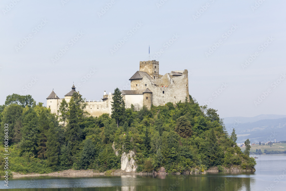 Castle in Niedzica on the lake Czorsztynskie, Poland