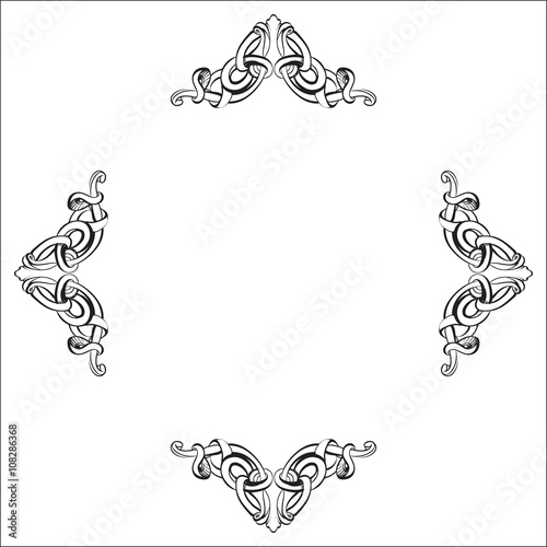 decorative elements in vintage style for decoration layout, fram