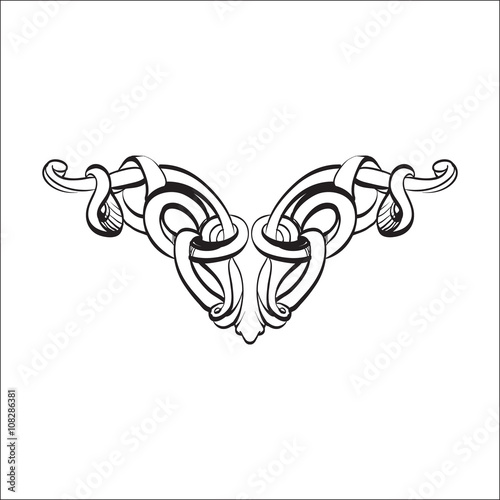 decorative elements in vintage style for decoration layout, fram