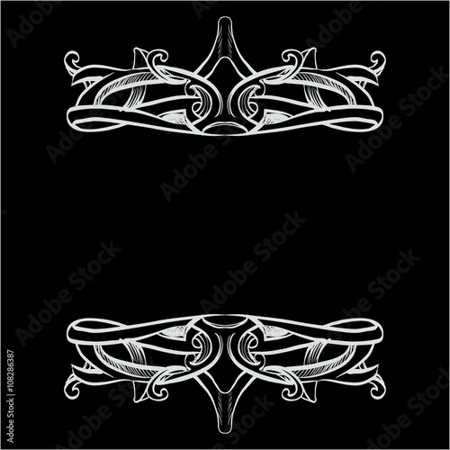 decorative elements in vintage style for decoration layout, fram