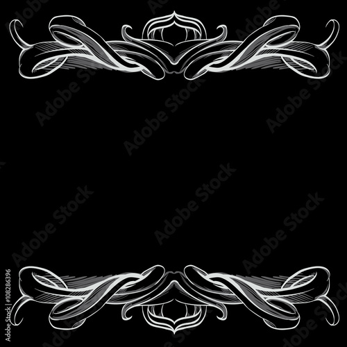 decorative elements in vintage style for decoration layout, fram