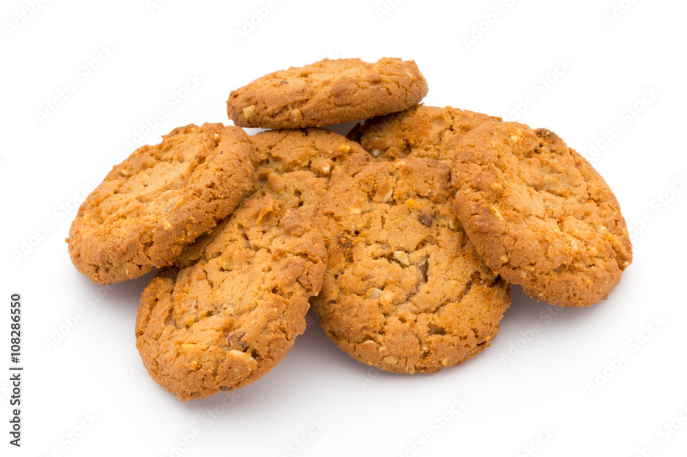 Oatmeal cookies with isolated background. Oatmeal cookies with isolated background.