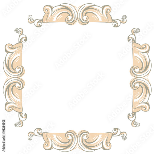 decorative elements in vintage style for decoration layout, fram