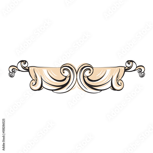 decorative elements in vintage style for decoration layout, fram