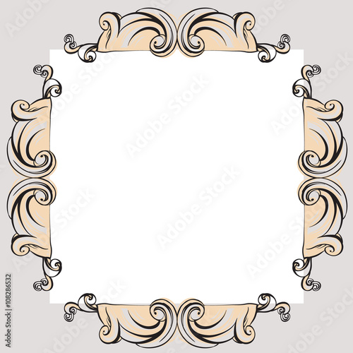 decorative elements in vintage style for decoration layout, fram
