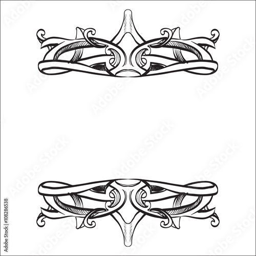 decorative elements in vintage style for decoration layout, fram