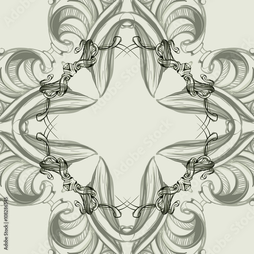 decorative elements in vintage style for decoration layout, fram