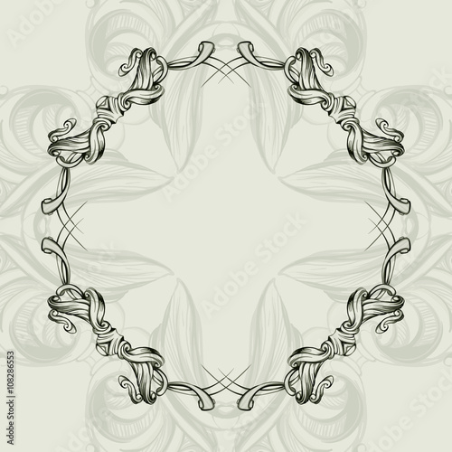 decorative elements in vintage style for decoration layout, fram