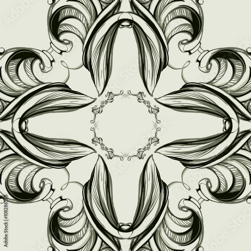 decorative elements in vintage style for decoration layout, fram