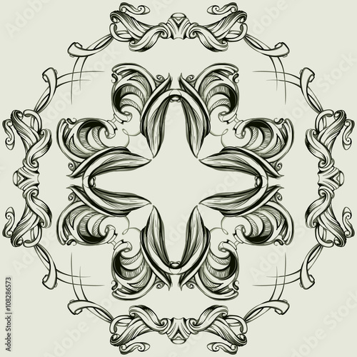 decorative elements in vintage style for decoration layout, fram