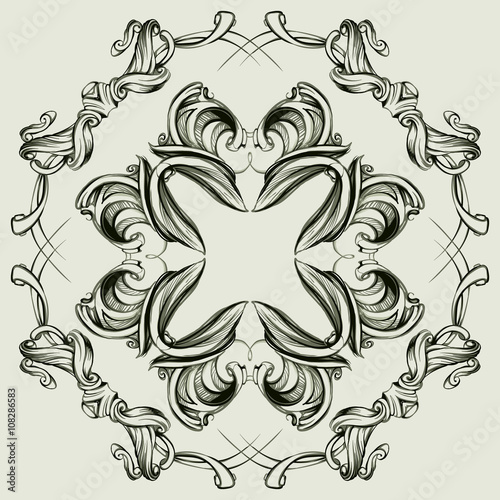 decorative elements in vintage style for decoration layout, fram