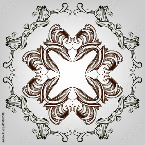 decorative elements in vintage style for decoration layout, fram